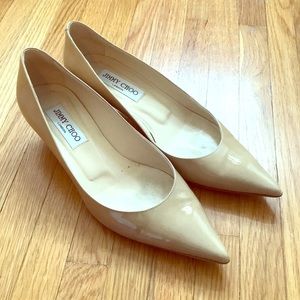 Jimmy Choo London Nude Kitten Heel